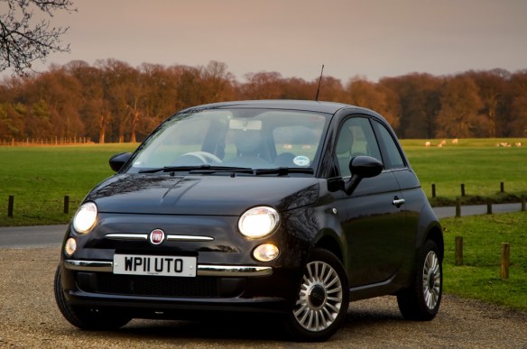 Our Fiat 500 visits Woburn Estate at sunset