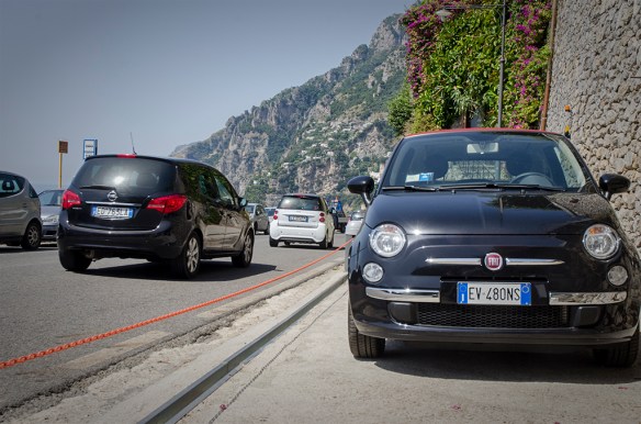 Our rental and the main road